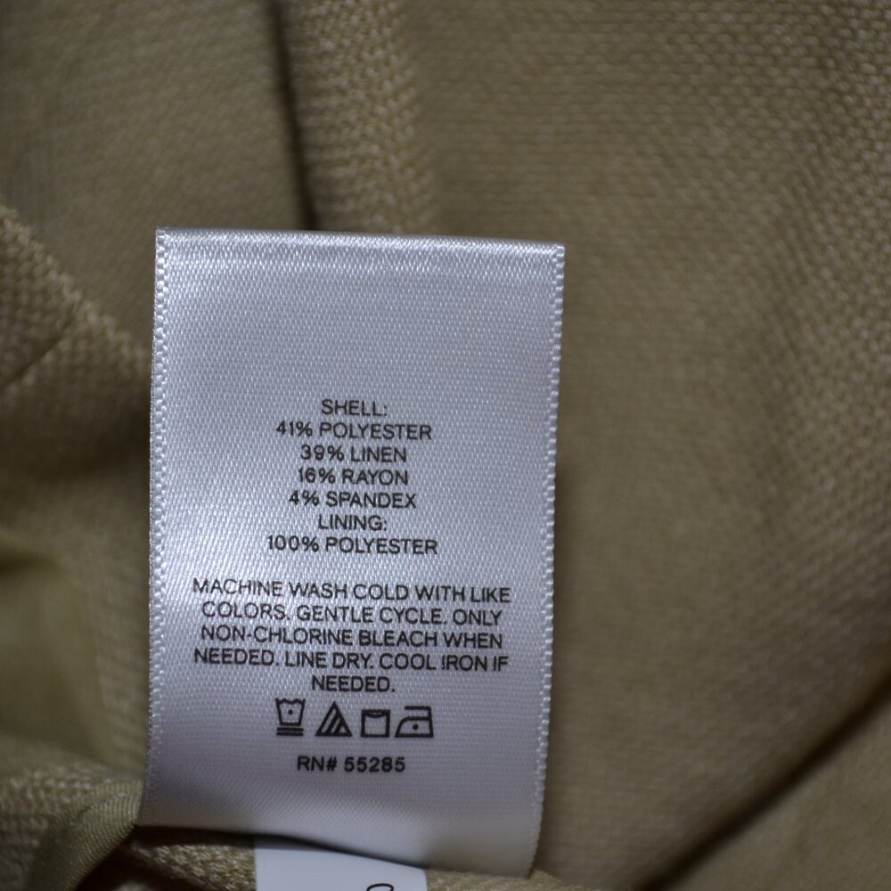EXPRESS NEW $168 ELM GREEN LINEN BLEND OVERSIZED BOYFRIEND BLAZER SZ M MEDIUM - Picture 10 of 10